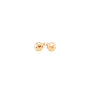 Unbranded 48655 14k Rose Gold Ball Earrings With Faceted Texture