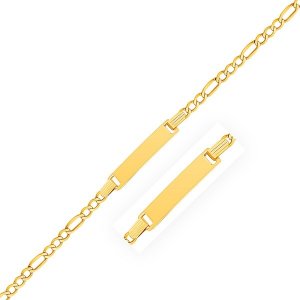 Unbranded 79803-6 14k Yellow Gold Figaro Link Children's Id Bracelet S