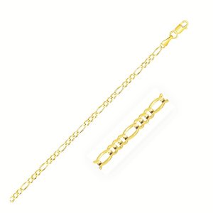 Unbranded 70087-18 2.8mm 14k Yellow Gold Solid Figaro Chain Size: 18''