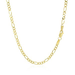 Unbranded 70087-18 2.8mm 14k Yellow Gold Solid Figaro Chain Size: 18''