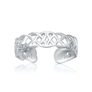 Unbranded 76963 14k White Gold Toe Ring In A Celtic Knot Style