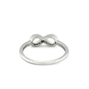 Unbranded 38707-6 Sterling Silver Infinity Symbol Ring With Cubic Zirc