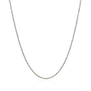 Unbranded 70764-22 14k White Gold Adjustable Rope Chain 1.0mm Size: 22