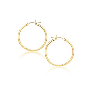 Unbranded 61494 10k Yellow Gold Polished Hoop Earrings (40 Mm)