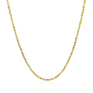 Unbranded 83325-16 14k White And Yellow Gold Two Tone Sparkle Chain 1.