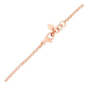 Unbranded 54998-7 14k Rose Gold Chain Bracelet With Polished Knot Size