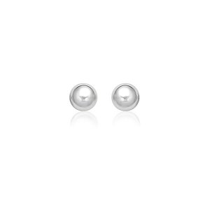 Unbranded 00507 14k White Gold Classic Stud Earrings (10.0 Mm)