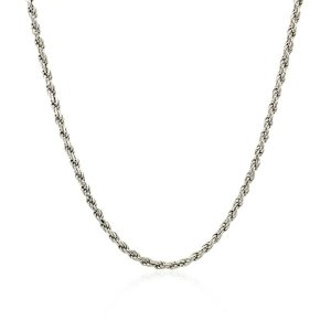 Unbranded 66742-24 Sterling Silver 1.8mm Diamond Cut Rope Style Chain 