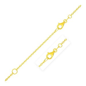 Unbranded 40545-18 Extendable Cable Chain In 14k Yellow Gold (1.2mm) S