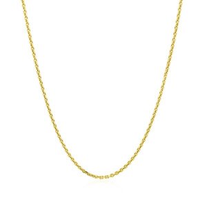 Unbranded 64788-24 14k Yellow Gold Diamond Cut Cable Link Chain 1.4mm 