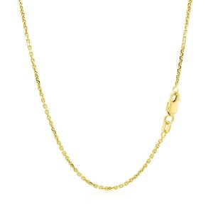 Unbranded 64788-24 14k Yellow Gold Diamond Cut Cable Link Chain 1.4mm 