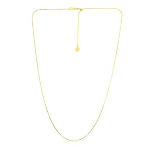 Unbranded 66340-22 14k Yellow Gold Adjustable Snake Chain 0.85mm Size: