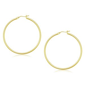 Unbranded 43259 10k Yellow Gold Polished Hoop Earrings (45 Mm)