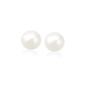 Unbranded 47474 14k Yellow Gold Freshwater Cultured White Pearl Stud E