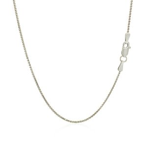 Unbranded 88547-16 14k White Gold Diamond Cut Round Wheat Chain 1.0mm 