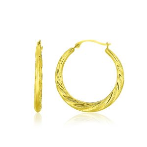 Unbranded 85617 10k Yellow Gold Graduated Twisted Hoop Earrings