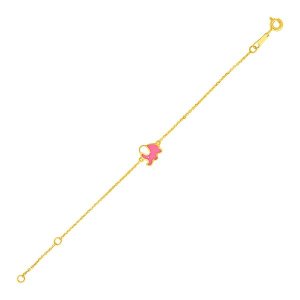 Unbranded 03308-5.5 14k Yellow Gold 5 12 Inch Childrens Bracelet With 