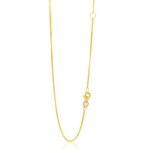 Unbranded 58810-18 14k Yellow Gold Adjustable Box Chain 0.8mm Size: 18