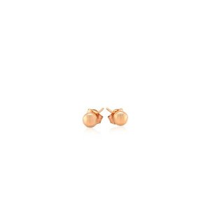 Unbranded 03331 14k Rose Gold Ball Style Stud Earrings (4.0 Mm)