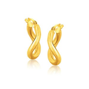 Unbranded 79681 14k Yellow Gold Italian Twist Hoop Earrings (58 Inch D