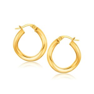 Unbranded 79681 14k Yellow Gold Italian Twist Hoop Earrings (58 Inch D