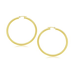 Unbranded 79646 14k Yellow Gold Polished Hoop Earrings (30 Mm)