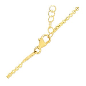 Unbranded 79080-6 14k Yellow Gold Childrens Bracelet With Bar And Enam