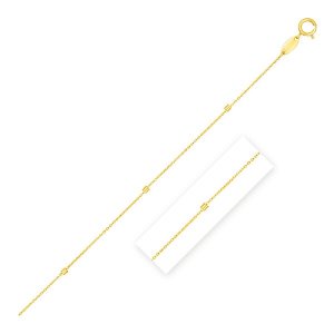 Unbranded 16667-18 Bead Links Pendant Chain In 14k Yellow Gold (1.5mm)