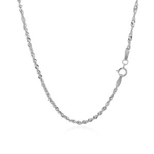 Unbranded 46924-16 14k White Gold Singapore Chain 1.7mm Size: 16''