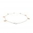 Unbranded 74978-10 14k White And Rose Gold Anklet With Dual Heart Char