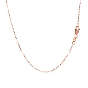 Unbranded 56488-18 Diamond Cut Cable Link Chain In 14k Rose Gold (0.8 