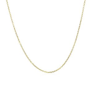 Unbranded 24705-16 14k Yellow Gold Diamond Cut Cable Link Chain 0.8mm 