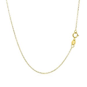 Unbranded 24705-16 14k Yellow Gold Diamond Cut Cable Link Chain 0.8mm 