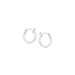 Unbranded 33516 Sterling Silver Rhodium Plated Thin And Small Polished