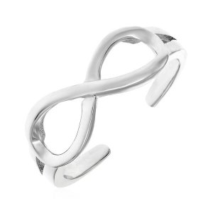 Unbranded 96694 Toe Ring With Infinity Symbol In Sterling Silver