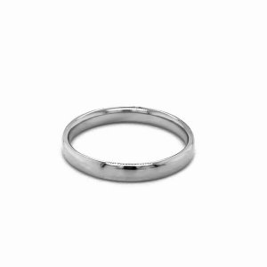 Unbranded 68745-11 14k White Gold 3mm Comfort Fit Wedding Band Size: 1