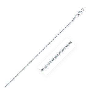 Unbranded 89978-18 Sterling Silver 1.4mm Diamond Cut Rope Style Chain 