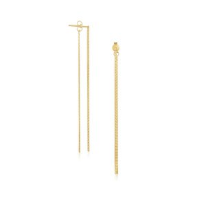 Unbranded 66849 14k Yellow Gold Double Chain Style Drop Earrings