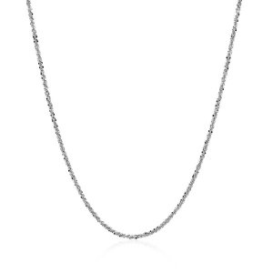 Unbranded 50881-18 14k White Gold Sparkle Chain 1.0mm Size: 18''