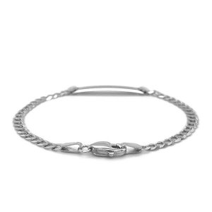 Unbranded 46365-6 14k White Gold Curb Link Chain Polished Children's I