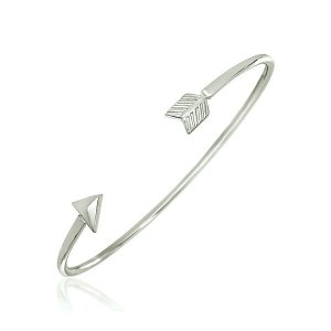 Unbranded 24084 Sterling Silver Polished Arrow Cuff Bangle