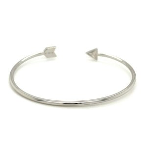 Unbranded 24084 Sterling Silver Polished Arrow Cuff Bangle