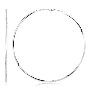 Unbranded 86496 Sterling Silver Large Polished Round Hoop Earrings