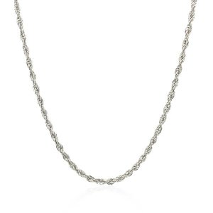 Unbranded 69668-18 2.0mm 14k White Gold Light Rope Chain Size: 18''