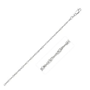 Unbranded 73986-18 14k White Gold Singapore Chain 1.7mm Size: 18''