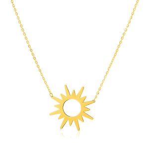 Unbranded 65642-18 14k Yellow Gold Sunburst Necklace Size: 18''