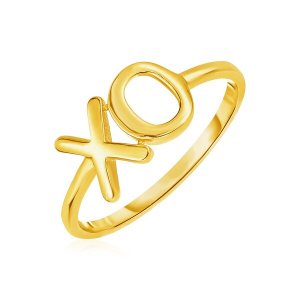 Unbranded 08028-7 14k Yellow Gold With Xo Ring Size: 7