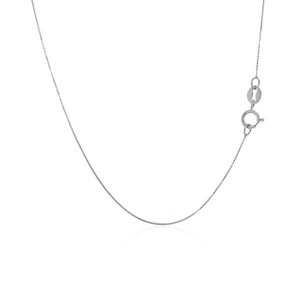 Unbranded 60108-18 14k White Gold Classic Box Chain 0.4mm Size: 18''