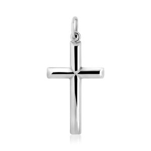 Unbranded 96305 Sterling Silver Polished Bar Cross Pendant