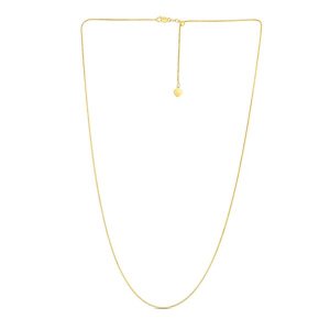 Unbranded 02435-22 14k Yellow Gold Adjustable Franco Chain 0.9mm Size: